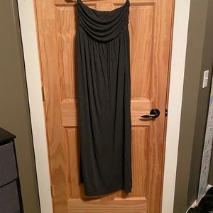 Grey maternity maxi dress